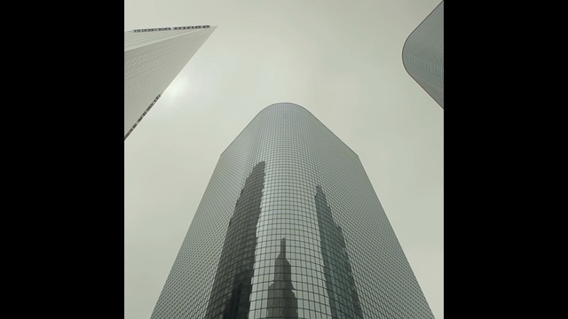 Video Reference: skyscraper, building, landmark, tower block, architecture, tower, metropolis, daytime, black and white, metropolitan area