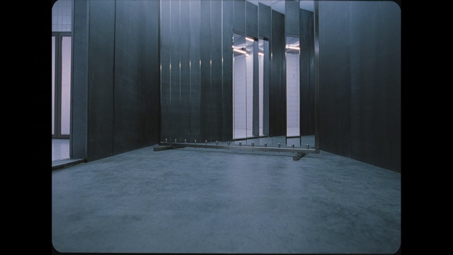 Video Reference: Floor, Light, Flooring, Room, Wall, Tile, Architecture, Darkness, Door, Interior design