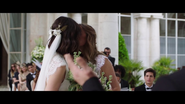 Video Reference: Plant, Flower, Bridal clothing, Flash photography, Happy, Wedding dress, Gown, Eyewear, Formal wear, Flower Arranging