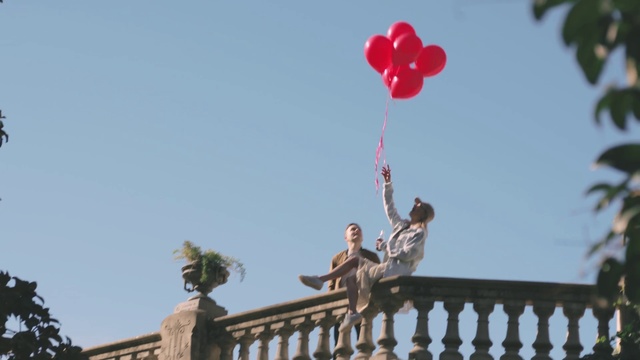 Video Reference: Photograph, Balloon, Red, Sky, Party supply, Love, Tree, Photography, Happy, Architecture