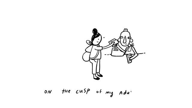 Video Reference: Line art, Text, Cartoon, Font, Black-and-white, Footwear, Illustration, Art