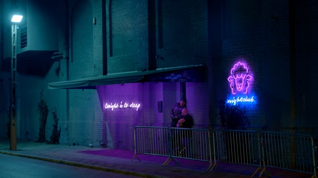 Video Reference: Blue, Purple, Light, Pink, Night, Lighting, Violet, Magenta, Neon, Architecture, Person