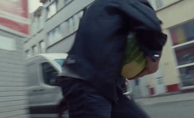 Video Reference: Black, Snapshot, Standing, Jeans, Male, Jacket, Human, Cool, Outerwear, Leg