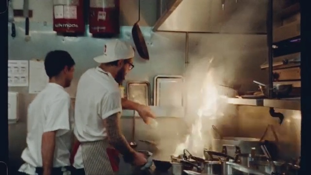 Video Reference: Cook, Cooking, Blue-collar worker, Chef, Restaurant, Cuisine, Smoke, Person