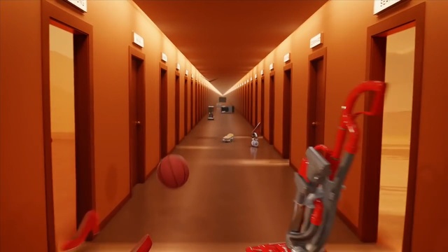 Video Reference: room, interior design, lighting, floor, flooring, hall, ceiling