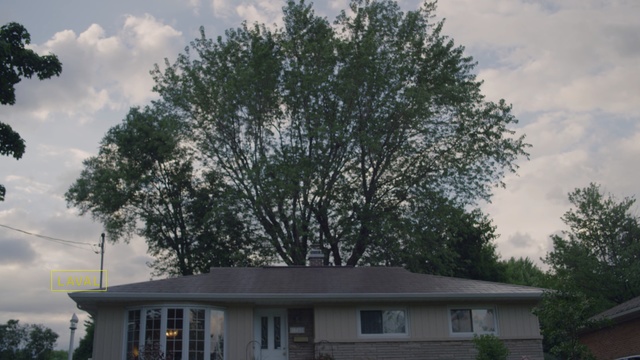 Video Reference: Tree, Home, House, Property, Sky, Residential area, Woody plant, Cloud, Real estate, Plant