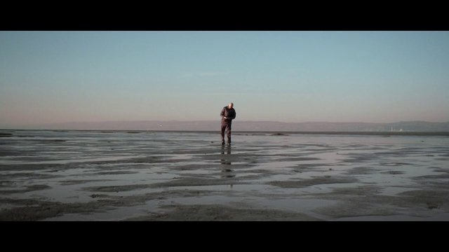 Video Reference: Horizon, Sea, Water, Ocean, Shore, Calm, Standing, Sky, Wave, Beach