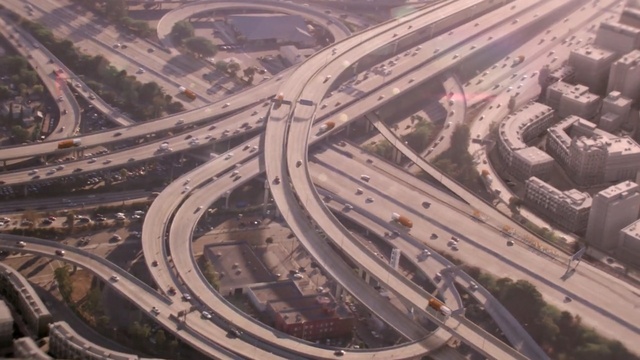 Video Reference: Junction, Intersection, Road, Aerial photography, Metropolitan area, Highway, Bird-eye view, Thoroughfare, Suburb, Transport, Person