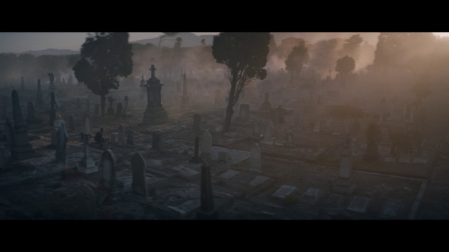 Video Reference: Atmospheric phenomenon, Black, Darkness, Atmosphere, Biome, Mist, Morning, Screenshot, Sky, Landscape, Nature, Photo, Dark, Covered, Man, Standing, Street, Rain, Sun, Large, Cloudy, Sunset, Group, Snow, People, Sheep, Water, City, Train, River, Cemetery, Grave, Video game, Fog, Text, Elder, Day