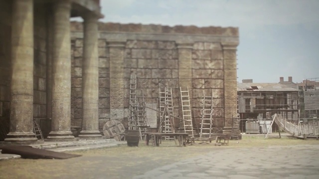 Video Reference: Column, Building, Wall, Ancient history, Architecture, History, Ancient roman architecture, Ruins, Historic site, Egyptian temple, Person