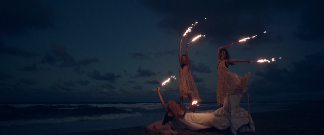 Video Reference: Sky, Sparkler, Fun, Sea, Night, Event, Photography, Cloud, Performance art, Flash photography