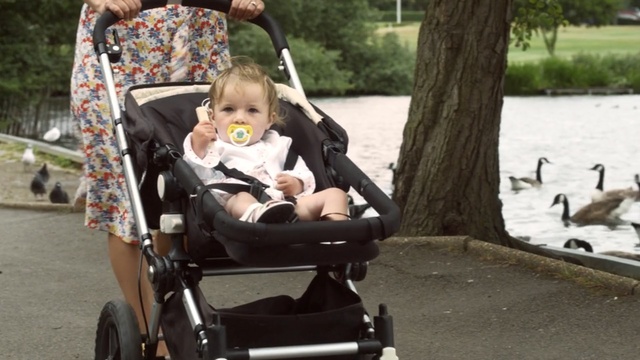 Video Reference: Baby carriage, Baby Products, Product, Vehicle, Child, Toddler, Baby, Person