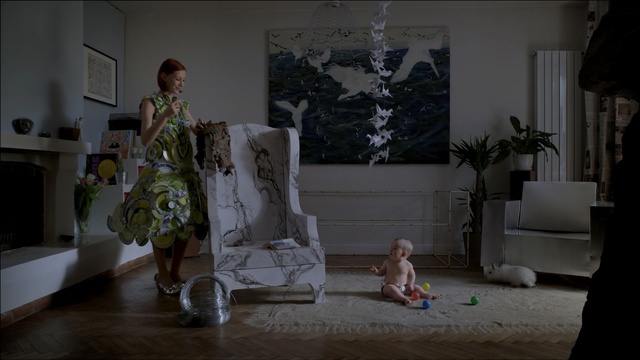 Video Reference: Room, Tree, Floor, Performance art, Dress, Child, Adaptation, Flooring, House, Interior design