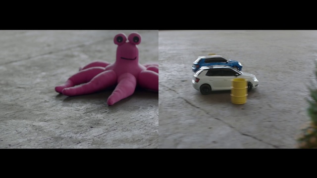 Video Reference: Toy, Pink, Automotive design, Figurine, Snapshot, Vehicle, Purple, Mode of transport, Action figure, Photography