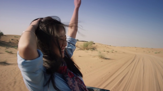 Video Reference: Desert, Sand, Natural environment, Erg, Aeolian landform, Dune, Beauty, Sky, Landscape, Long hair