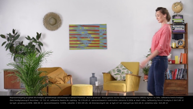 Video Reference: Yellow, Room, Living room, Wall, Furniture, Interior design, Design, Houseplant, Textile, Couch