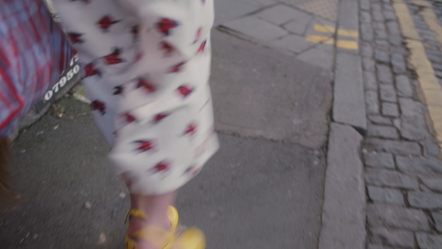 Video Reference: pink, snapshot, wall, textile, leg, floor, flooring, pattern, foot, Person