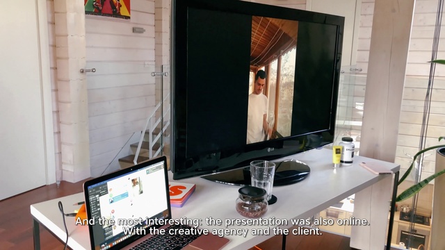 Video Reference: Room, Property, Furniture, Interior design, Technology, Electronic device, Home, Display device, Desk, Computer monitor