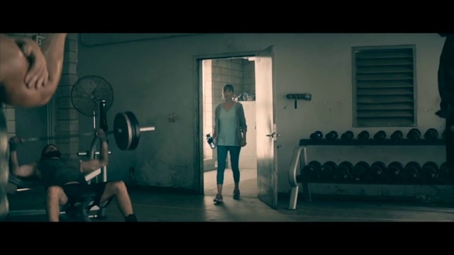 Video Reference: Barbell, Physical fitness, Arm, Shoulder, Weights, Gym, Standing, Exercise equipment, Muscle, Room