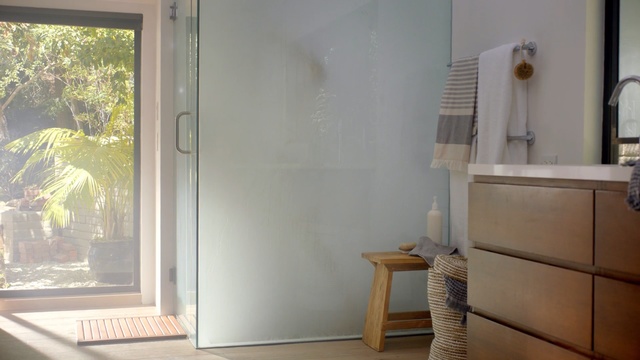 Video Reference: property, room, home, window, door, interior design, house, real estate, floor, glass, Person