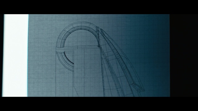 Video Reference: blue, text, structure, font, architecture, symmetry, line, sky, circle, design