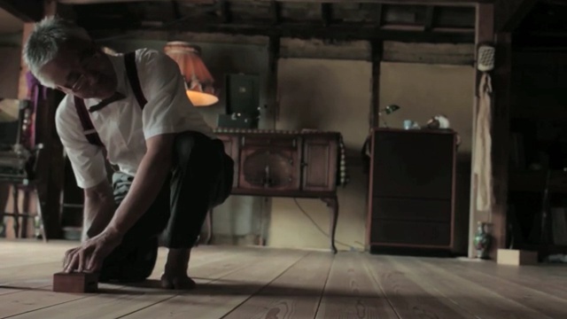 Video Reference: floor, flooring, midnight, performance art, Person