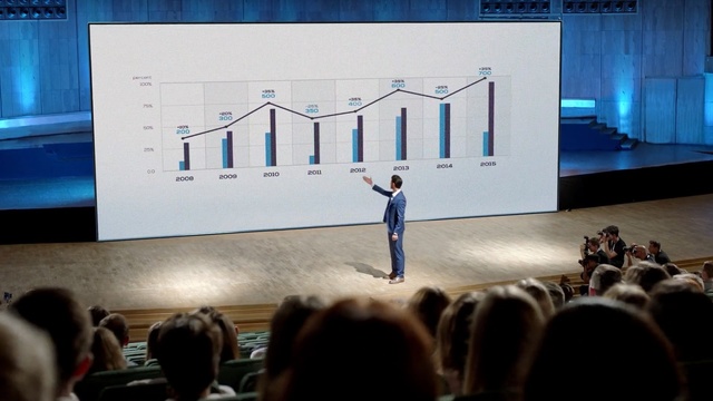 Video Reference: Projection screen, Event, Design, Stage, Auditorium, Performance, Presentation, Convention, Architecture, Public speaking, Person