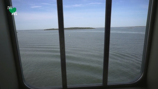 Video Reference: Window, Sky, Glass, Sea, Water, Outdoor, View, Pole, Sitting, Ocean, Clouds, Seen, Large, Overlooking, Beach, Body, Green, Umbrella, Boat, Mirror, Bed, Blue, Sign, Airplane, Standing, White, Lake, Cloud, Shore