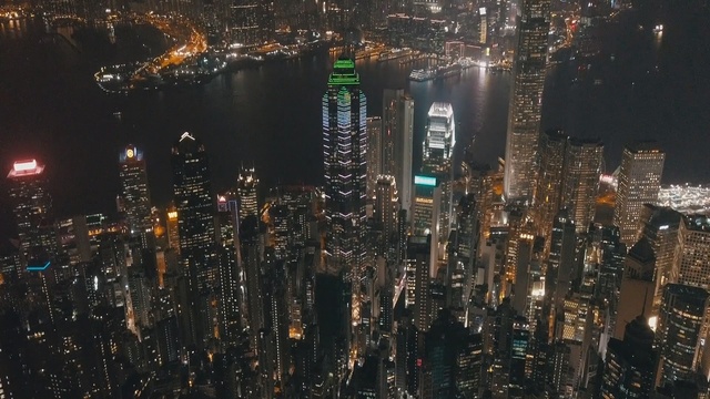 Video Reference: cityscape, city, metropolitan area, metropolis, skyscraper, night, urban area, skyline, reflection, downtown