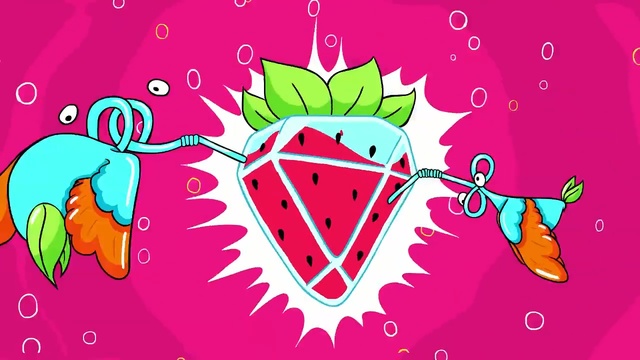 Video Reference: red, pink, cartoon, produce, text, art, fruit, font, graphic design, illustration