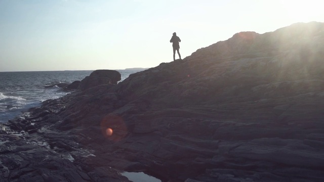 Video Reference: Cliff, Sea, Wave, Ocean, Terrain, Coast, Klippe, Coastal and oceanic landforms, Sky, Headland