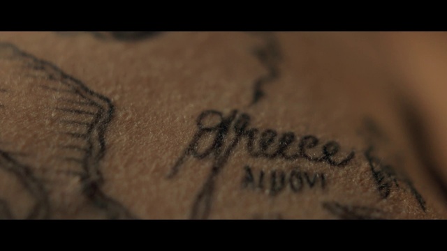 Video Reference: Text, Skin, Font, Close-up, Brown, Tattoo, Handwriting, Art, Human, Photography
