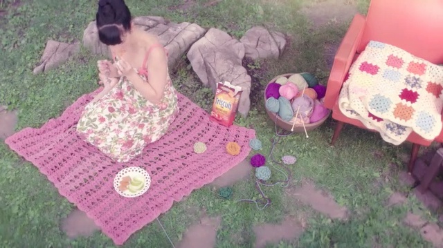 Video Reference: Crochet, Pink, Textile, Knitting, Picnic, Recreation, Art, Craft, Person