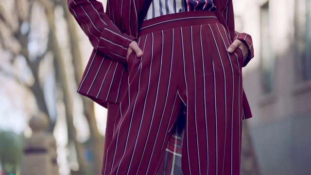 Video Reference: Clothing, Red, Purple, Maroon, Violet, Pink, Fashion, Street fashion, Dress, Outerwear