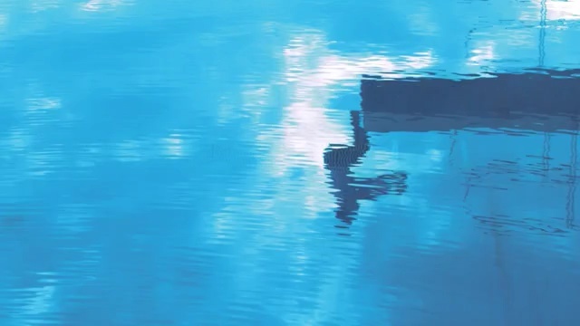 Video Reference: water, blue, reflection, aqua, swimming pool, turquoise, azure, sea, swimming, calm, Person