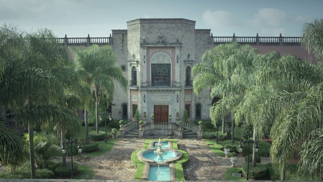 Video Reference: Building, Architecture, Estate, Tree, House, Villa, Mansion, Facade, Garden, Water feature