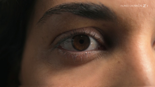 Video Reference: Eyebrow, Face, Eye, Eyelash, Skin, Close-up, Forehead, Iris, Nose, Organ