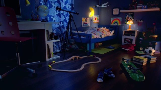 Video Reference: room, technology, space, pc game, toy, recreation, darkness