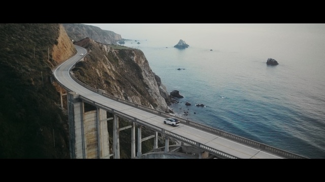 Video Reference: Sea, Water, Sky, Coast, Cliff, Coastal and oceanic landforms, Ocean, Infrastructure, Bridge, Horizon