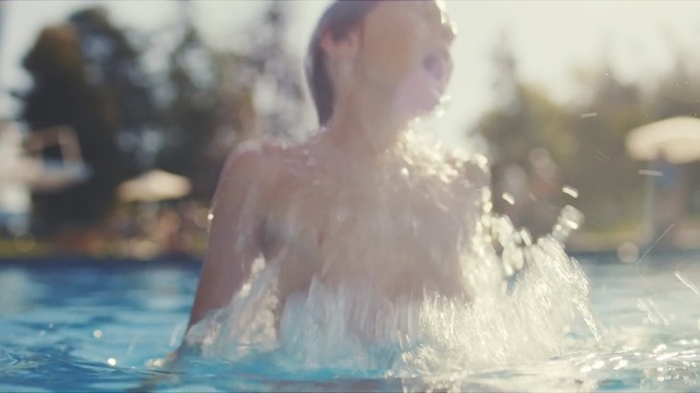 Video Reference: Water, Bathing, Fun, Sunlight, Sky, Swimming pool, Leisure, Photography, Recreation, Smile