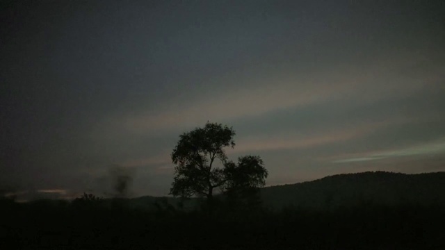Video Reference: Sky, Atmospheric phenomenon, Nature, Cloud, Tree, Atmosphere, Natural landscape, Morning, Horizon, Darkness