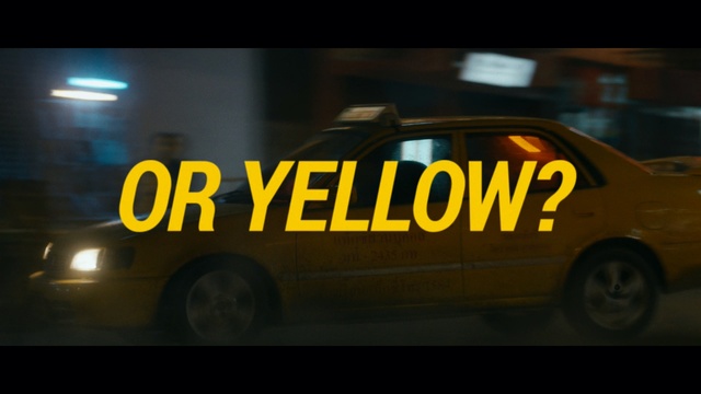 Video Reference: car, yellow, vehicle, motor vehicle, mode of transport, light, automotive design, night, vehicle registration plate, technology
