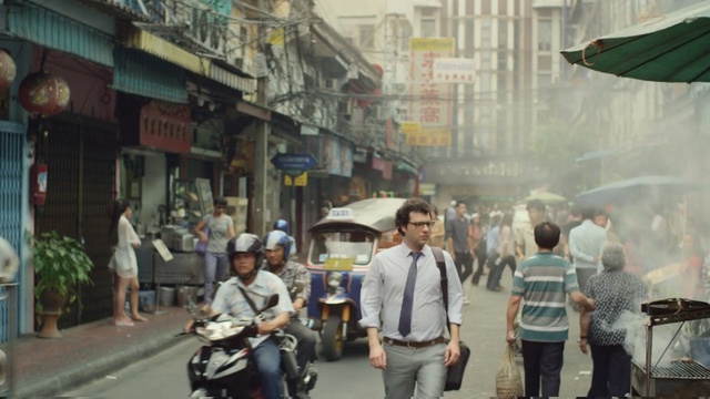 Video Reference: street, road, town, mode of transport, pedestrian, urban area, vehicle, city, neighbourhood, market