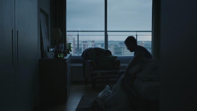 Video Reference: blue, darkness, light, window, sky, atmosphere, sunlight, house, angle, glass, Person