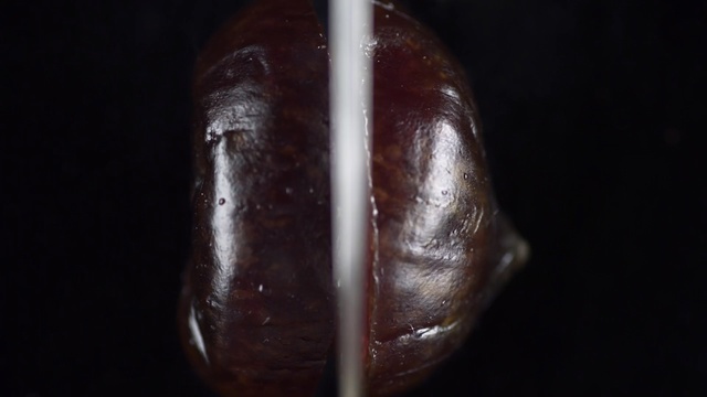 Video Reference: eggplant, chocolate sauce, pupa, sauce