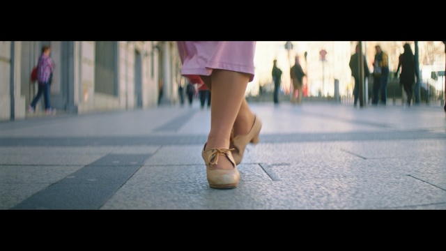 Video Reference: footwear, photograph, leg, shoe, girl, light, snapshot, human leg, photography, walking, Person