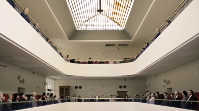 Video Reference: Ceiling, Building, Daylighting, Architecture, Interior design, Room, Window, Lobby, Tourist attraction, Ceiling fixture