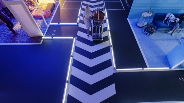 Video Reference: Blue, Cobalt blue, Floor, Architecture, Design, Table, Flooring, Electric blue, Interior design, Tile