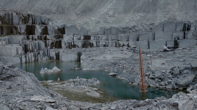 Video Reference: water, formation, ice, freezing, glacial landform, geology, glacier, quarry, icicle, rock