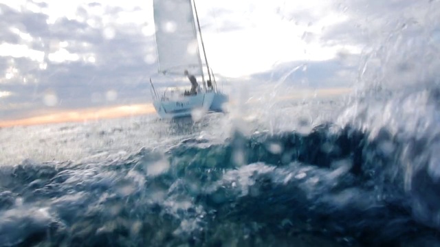 Video Reference: Sailing, Boat, Sky, Vehicle, Wave, Wind wave, Ocean, Sail, Sailing, Sea